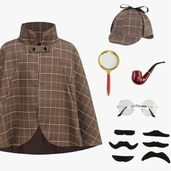 Colorful House Kid's Sherlock Holmes Detective Costume - Picture 1 of 5